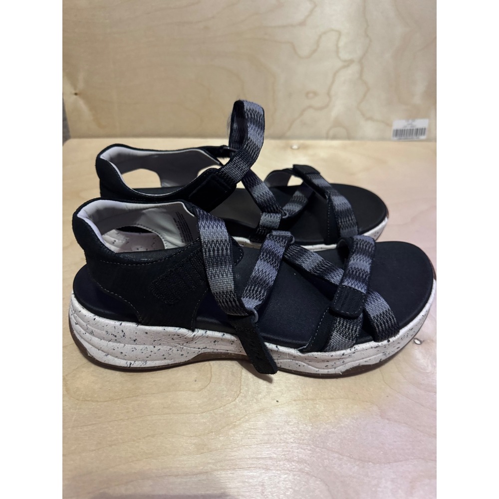 Taos My Dear Black Grey Sporty Strappy Comfort Sandals Womens 11 M